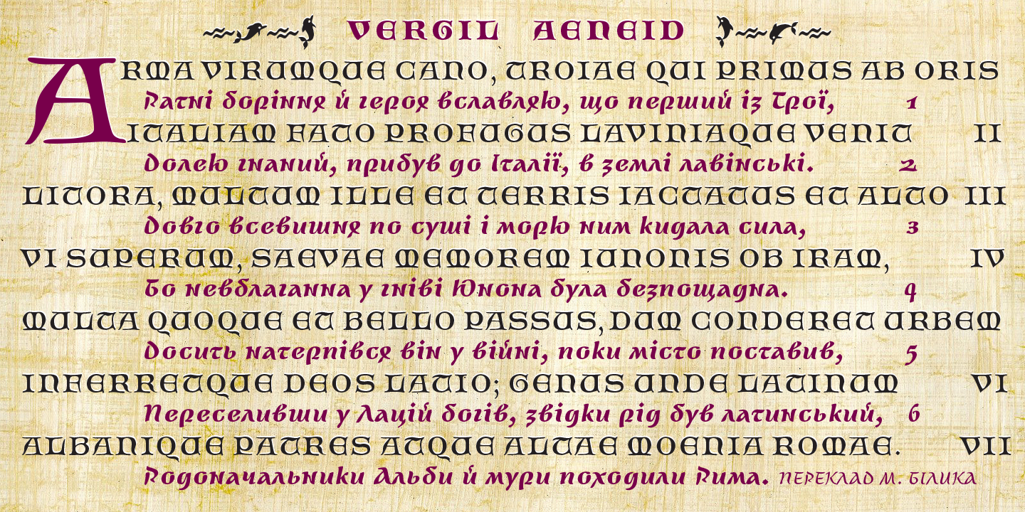 Przykład czcionki Bethencourt Italic